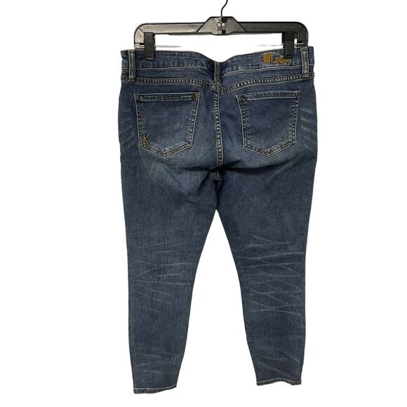 Kut From The Kloth Blue Skinny Ankle Jeans Size 10 (33x26.5) Zipper Accent - Picture 2 of 5